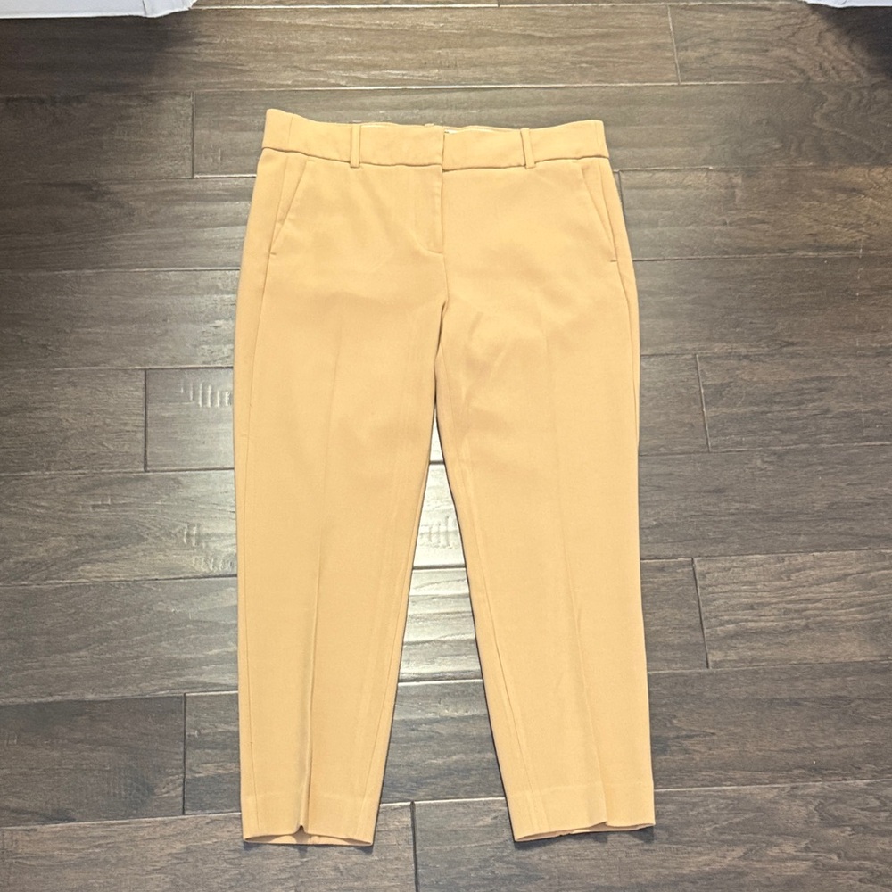 J. Crew Ankle Cropped Pants in Light Tan